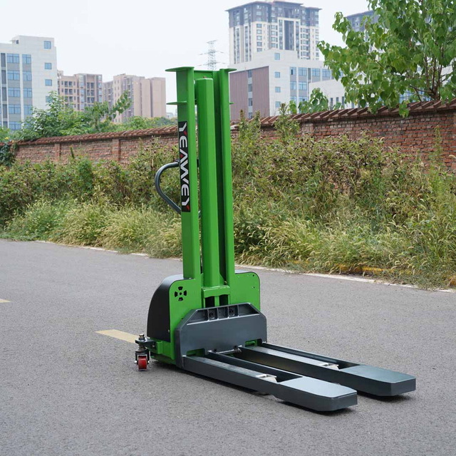 1500kg full-electric self load stacker Mini electric pallet truck
