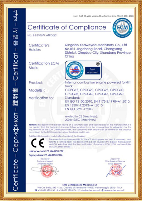 Diesel forklift certification for reliability