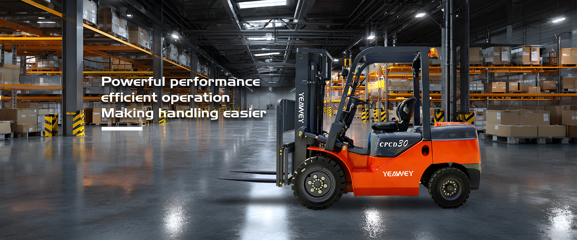 Powerful performance of electric forklift