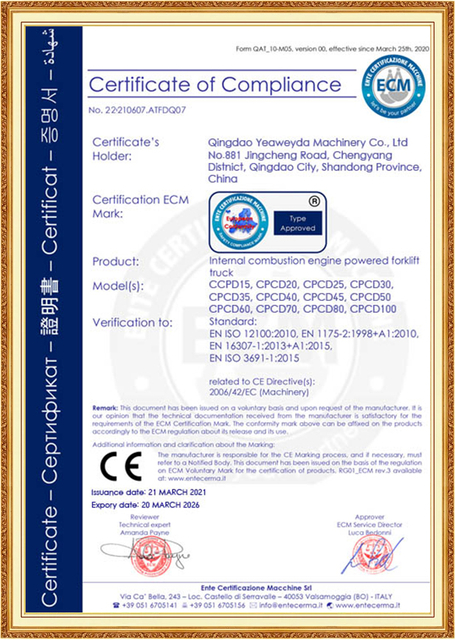 Gasoline forklift certification for safety